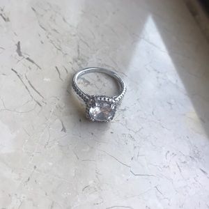 Sterling Silver Swarovski Crystal Diamond Ring